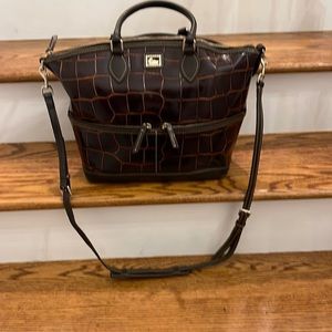 Dooney & Bourke Croc Embossed Leather Satchel
